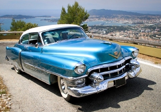 Cadillac Coupé 2 doors 1953 Bleu / Blanc