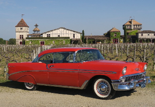 Chevrolet bel air sport coupe 1956 rouge