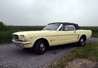 Ford mustang 1965 jaune venitien