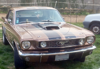Ford mustang 1966 Havane- Bande noire