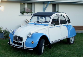 Citroën 2CV 1976 Blanc/Bleu