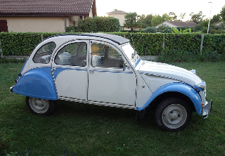Citroën 2CV 1976 Blanc/Bleu