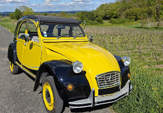Citroën 2cv charleston 1980 jaune et noire