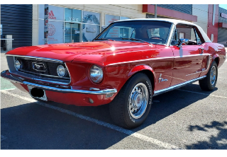 Ford MUSTANG 1968 ROUGE