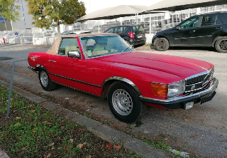 Mercedes Benz 350 SL 1972 rouge