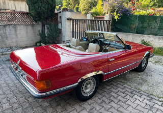 Mercedes Benz 350 SL 1972 rouge