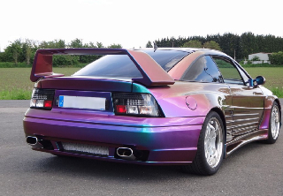 Opel Calibra catano V6 1994 bleu violet rose