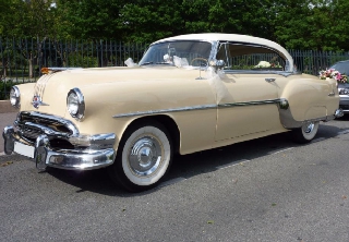 Pontiac 1954 54 BEIGE ET CREME