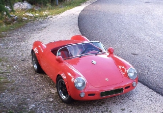 Porsche 550 spyder R 1968 rouge orangé